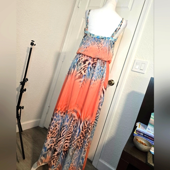 CST COSIETY Vibrant Animal Print Maxi Dress, Size 40 - Picture 4 of 6